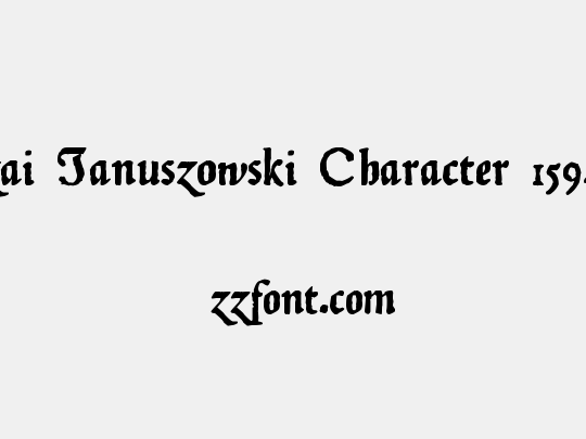 zai Januszowski Character 1594