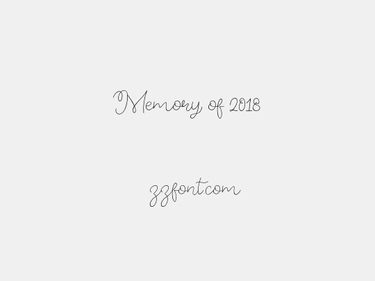 Memory of 2018