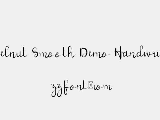 Hazelnut Smooth Demo Handwriting