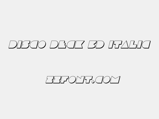 Disco Deck 3D Italic
