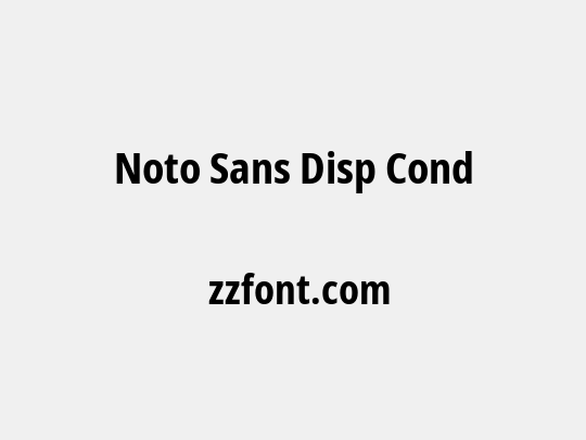 Noto Sans Disp Cond
