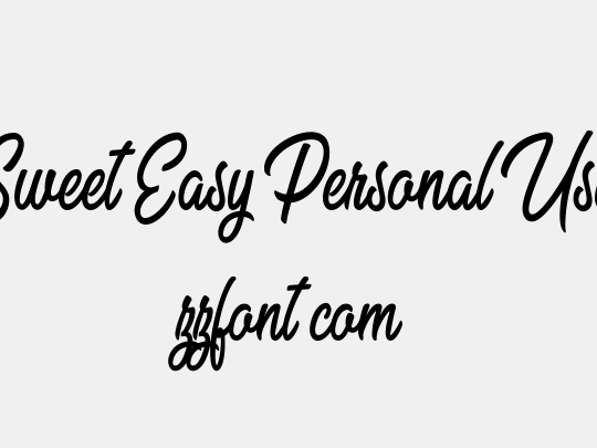 Sweet Easy Personal Use