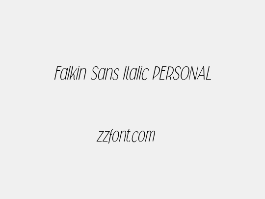 Falkin Sans Italic PERSONAL