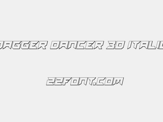 Dagger Dancer 3D Italic