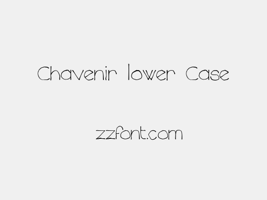 Chavenir Lower Case