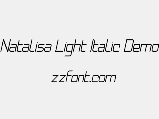 Natalisa Light Italic Demo