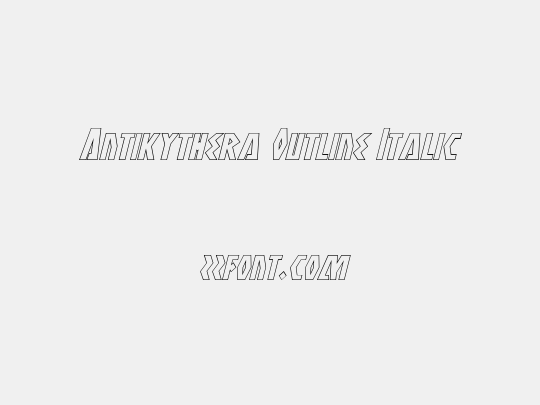 Antikythera Outline Italic