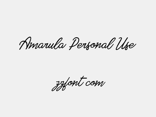 Amarula Personal Use
