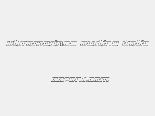 Ultramarines Outline Italic