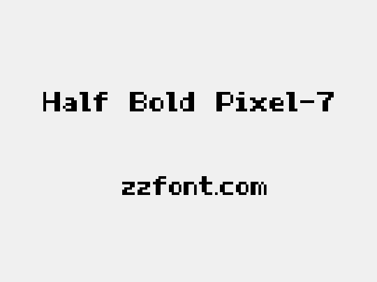Half Bold Pixel-7