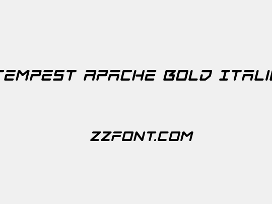 Tempest Apache Bold Italic