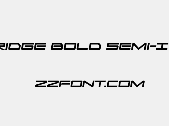 Sky Ridge Bold Semi-Italic