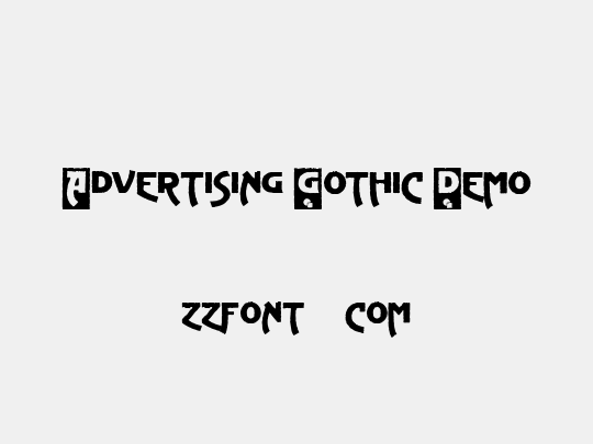 Advertising Gothic Demo