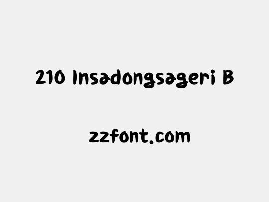 210 Insadongsageri B