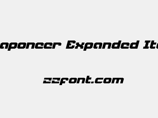 Weaponeer Expanded Italic
