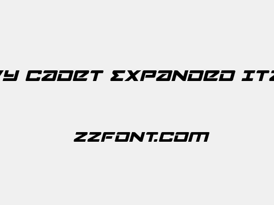 Navy Cadet Expanded Italic