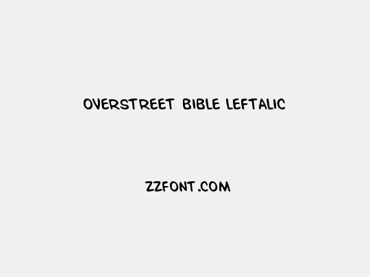 Overstreet Bible Leftalic