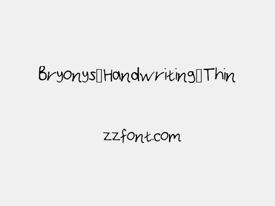 Bryonys_Handwriting_Thin