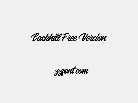Backhill Free Version