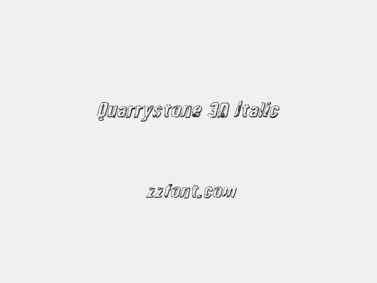 Quarrystone 3D Italic