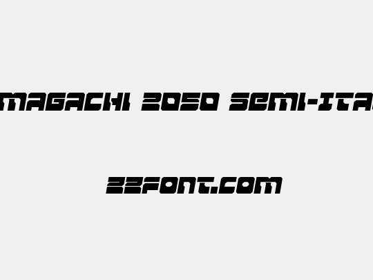 Yamagachi 2050 Semi-Italic