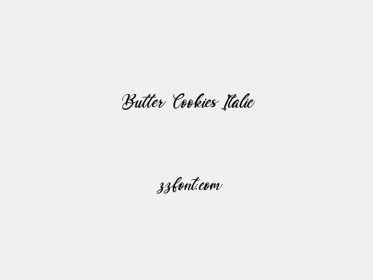 Butter Cookies Italic