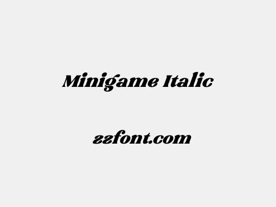 Minigame Italic