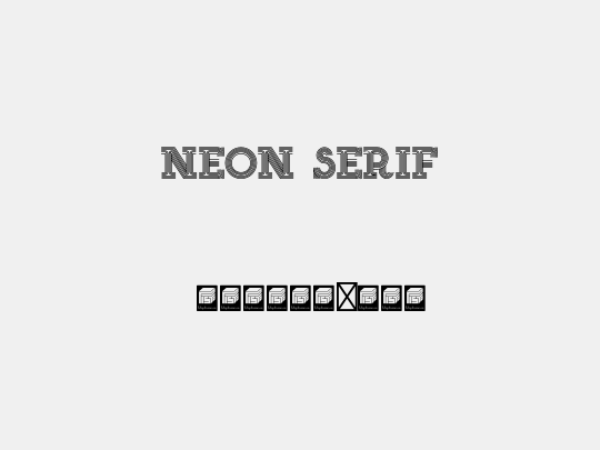 NEON SERIF
