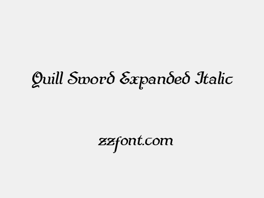 Quill Sword Expanded Italic