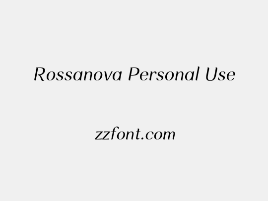 Rossanova Personal Use