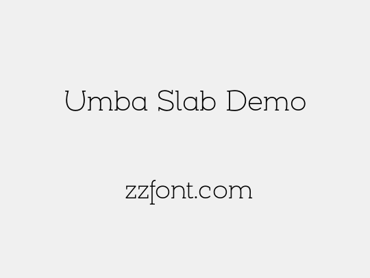 Umba Slab Demo