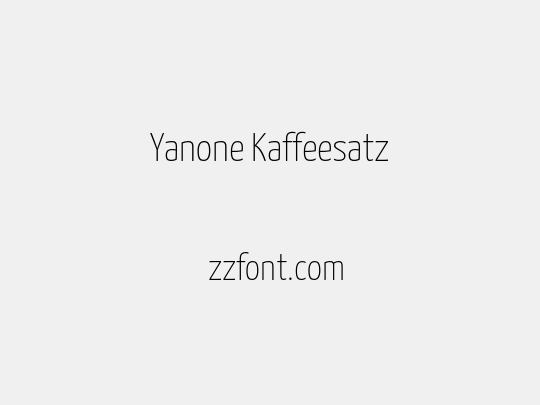 Yanone Kaffeesatz
