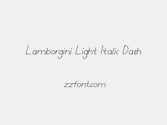 Lamborgini Light Italic Dash