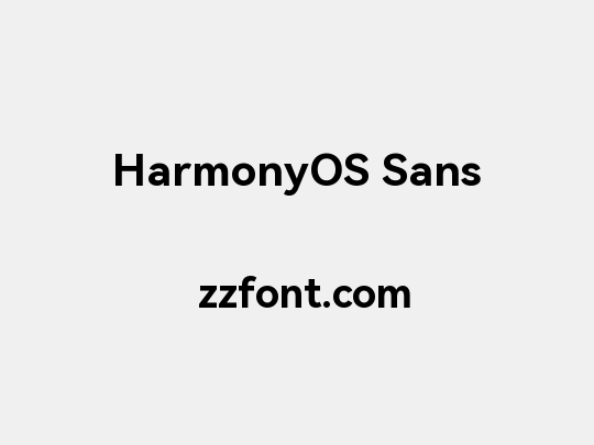 HarmonyOS Sans