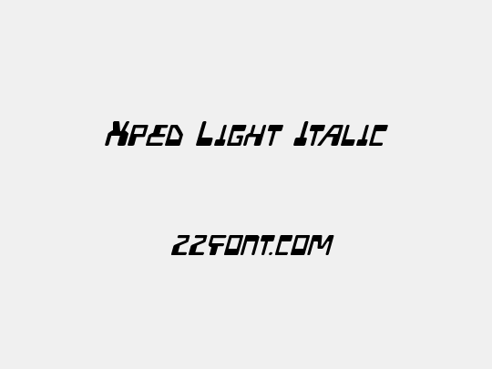 Xped Light Italic