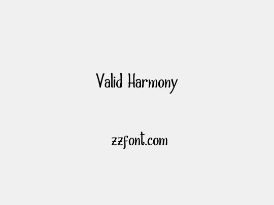 Valid Harmony