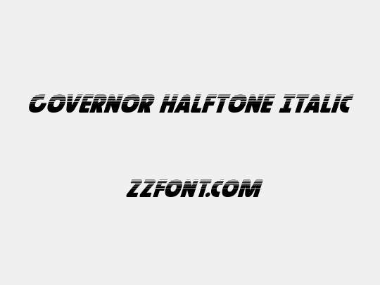 Governor Halftone Italic
