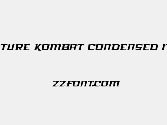 Kreature Kombat Condensed Italic