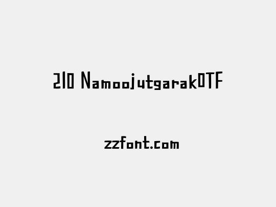 210 NamoojutgarakOTF