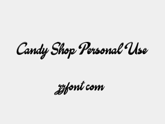 Candy Shop Personal Use