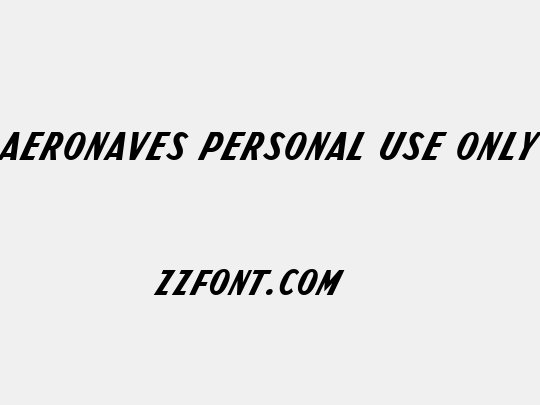 Aeronaves PERSONAL USE ONLY