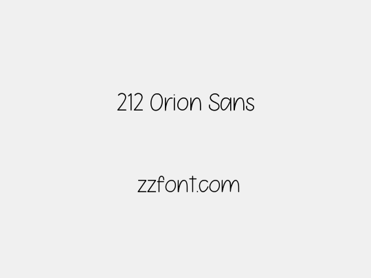 212 Orion Sans