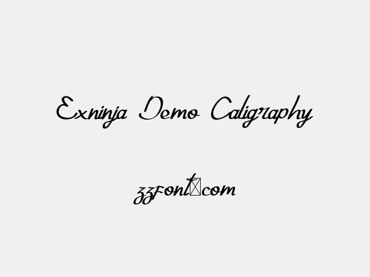 Exninja Demo Caligraphy