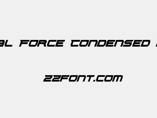 Lethal Force Condensed Italic