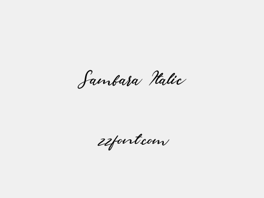 Sambara Italic