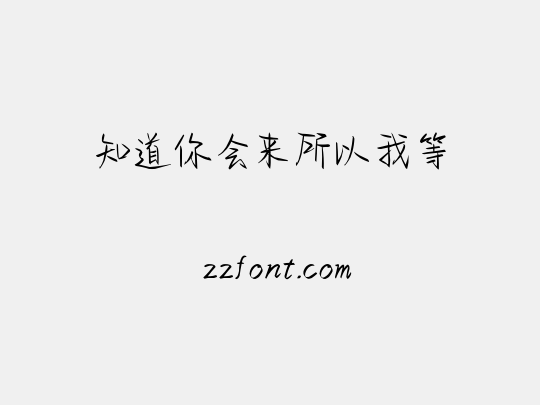 知道你会来所以我等