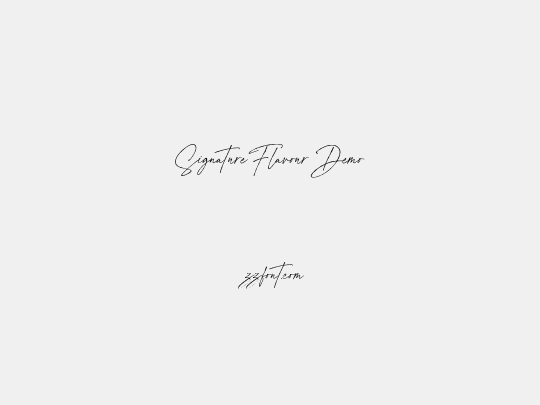 Signature Flavour Demo