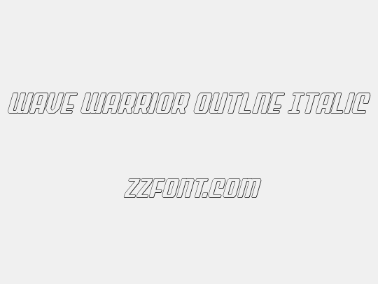 Wave Warrior Outlne Italic