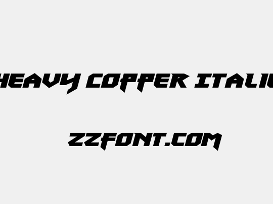 Heavy Copper Italic