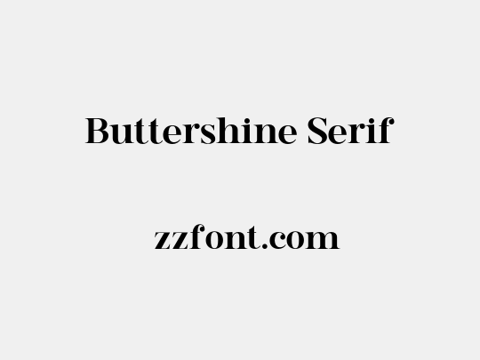 Buttershine Serif